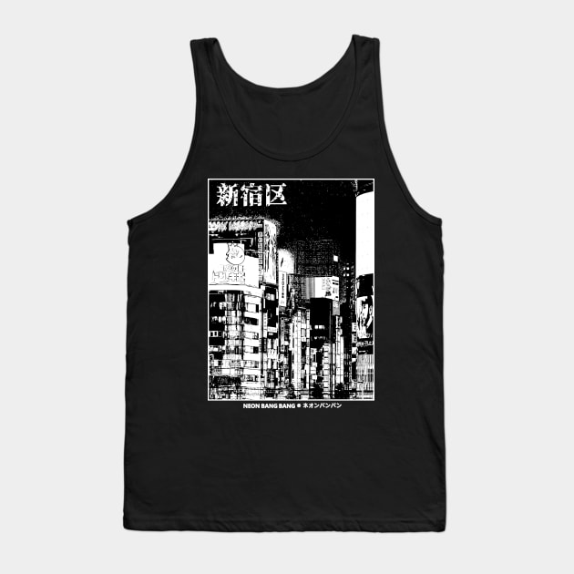 Shinjuku Tokyo Japan Tank Top by Neon Bang Bang